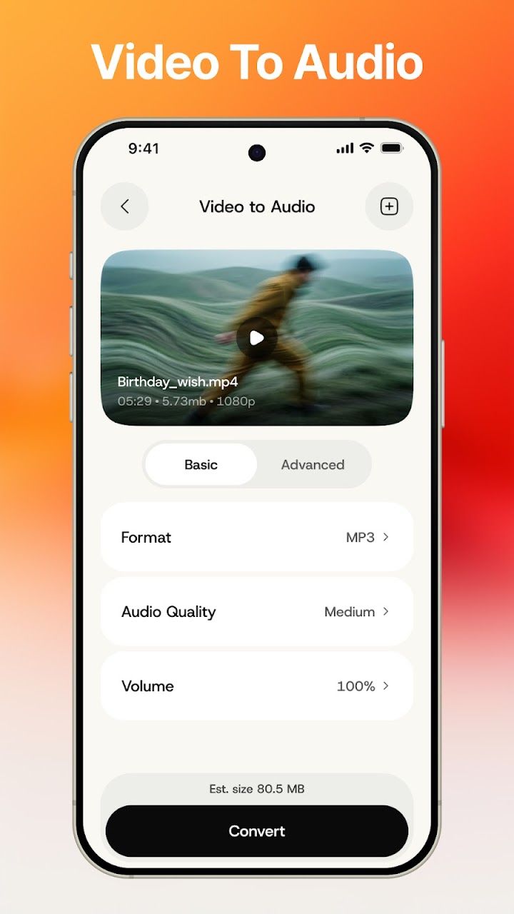 Audio Tools: Video to audio